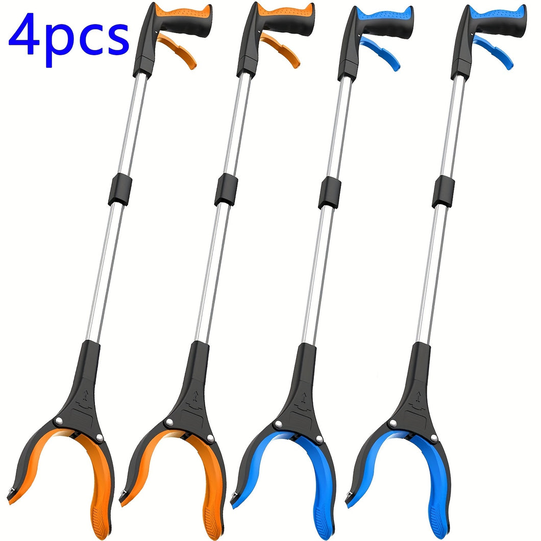 4pc Foldable Reacher Grabber Pickup Tool