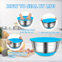 Load image into Gallery viewer, Premium Stainless Steel Mixing Bowl Set
