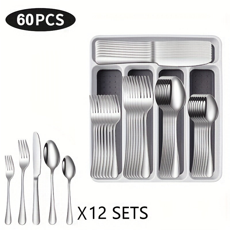 60pc Silverware Set