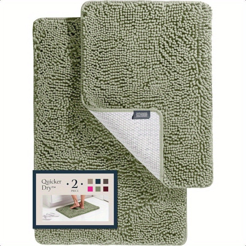 2pc Plush Bathroom Rug Set