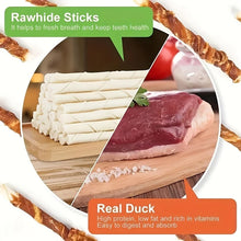 Load image into Gallery viewer, Duck Wrapped Rawhide Sticks
