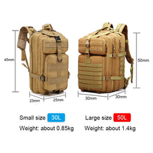 Load image into Gallery viewer, 30L/50L Waterproof Outdoor Tactical Backpack
