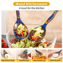 Load image into Gallery viewer, 7-pc Premium Pakkawood Wooden Cooking Utensils Set
