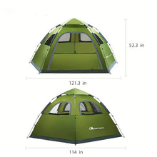 Load image into Gallery viewer, 4 Person Portable Instant Pop-Up Tent
