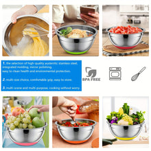 Load image into Gallery viewer, Premium Stainless Steel Mixing Bowl Set
