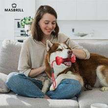 Load image into Gallery viewer, MASBRILL Pet Dog Toy Interactive Rubber Dumbbell for Small Large Dogs Tooth Cleaning Indestructible - ladybsfinds
