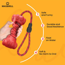 Load image into Gallery viewer, MASBRILL Pet Dog Toy Interactive Rubber Dumbbell for Small Large Dogs Tooth Cleaning Indestructible - ladybsfinds
