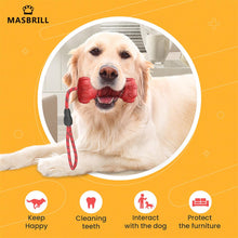 Load image into Gallery viewer, MASBRILL Pet Dog Toy Interactive Rubber Dumbbell for Small Large Dogs Tooth Cleaning Indestructible - ladybsfinds
